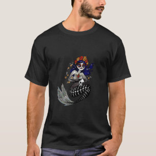 Tag des Toten Meerjungfrau mexikanische Meerjungfr T-Shirt