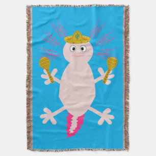 Tag des Toten Mexikanischen Axolotl Decke