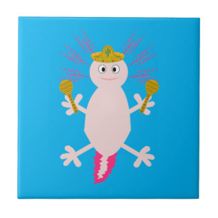 Tag des Toten Mexikanischen Axolotl Fliese