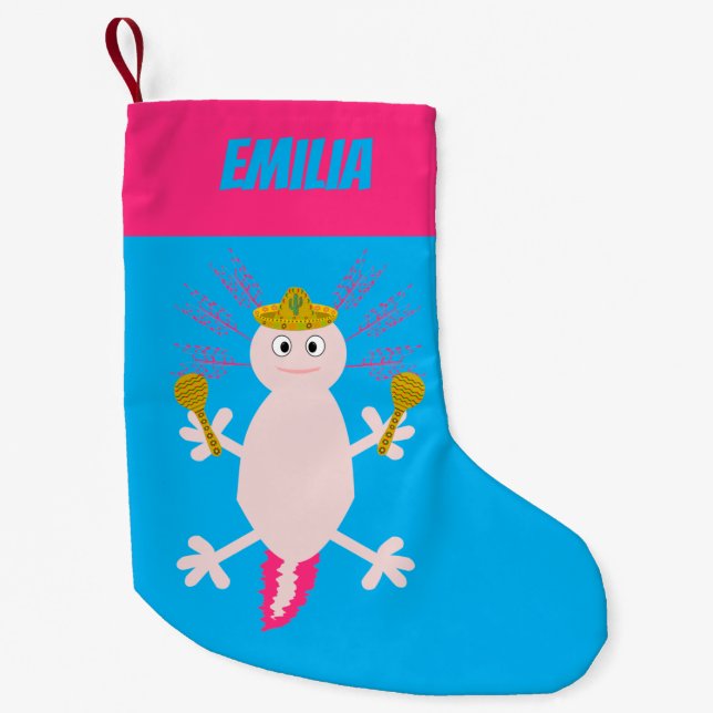 Tag des toten mexikanischen Axolotl-Individuellen  Kleiner Weihnachtsstrumpf (Vorderseite)