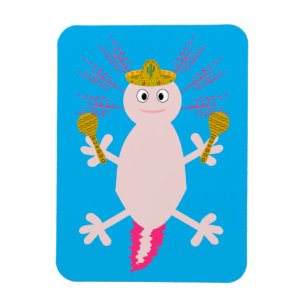 Tag des Toten Mexikanischen Axolotl Magnet