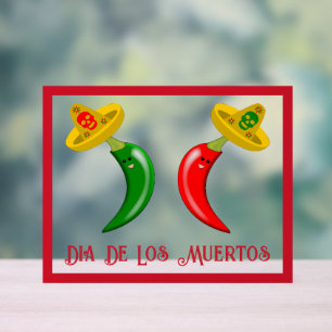 Tag des Toten Mexikanischen Chilis Acrylschild