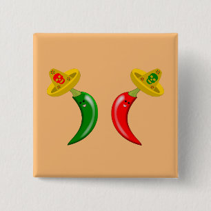 Tag des Toten Mexikanischen Chilis Button