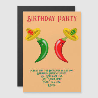 Tag des Toten Mexikanischen Chilis - Geburtstag na Magneteinladung