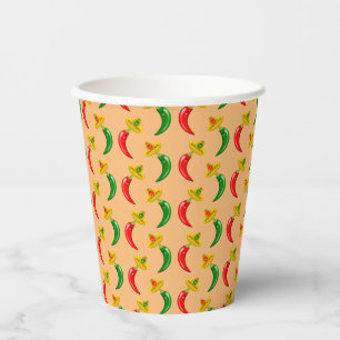 Tag des Toten Mexikanischen Chilis Gemustert Pappbecher