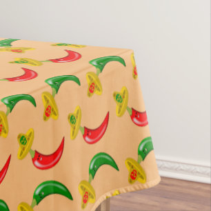 Tag des Toten Mexikanischen Chilis Gemustert Tischdecke