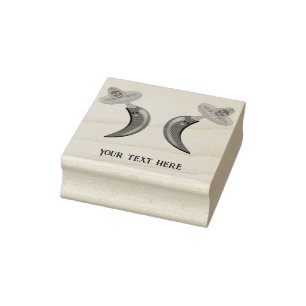 Tag des Toten Mexikanischen Chilis Gummistempel