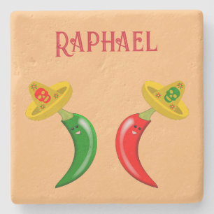 Tag des toten mexikanischen Chilis Individuelle Na Steinuntersetzer