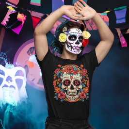 Tag des toten mexikanischen Zuckerschädels T-Shirt