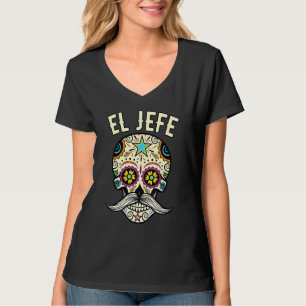 Tag des Toten Mexiko El Jefe Boss Zucker Skull Ha T-Shirt