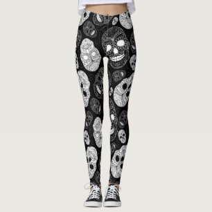 Tag des toten Mosaik-Kunst-Schwarzen u. des Weiß Leggings