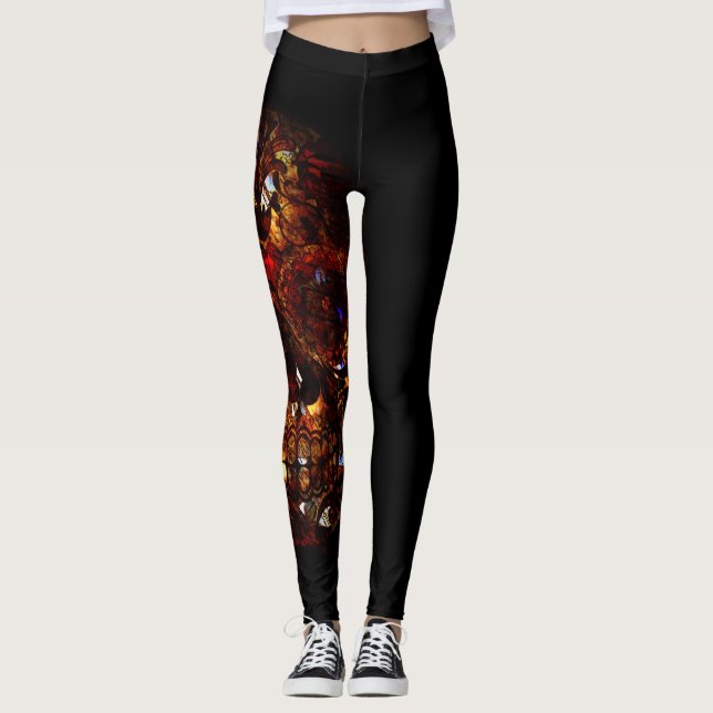 Tag des Toten Schädeldesigns Leggings (Vorderseite)