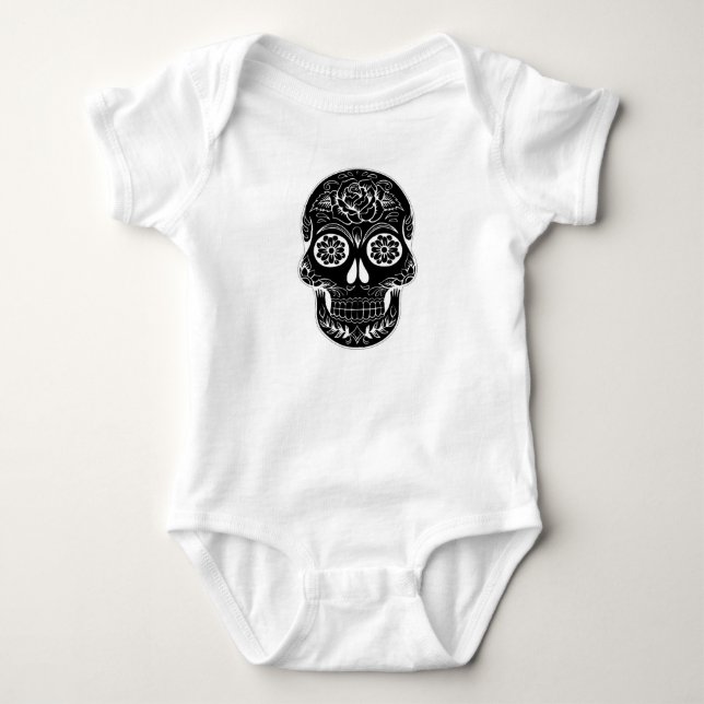 Tag des Toten Schädels Baby Strampler (Vorderseite)