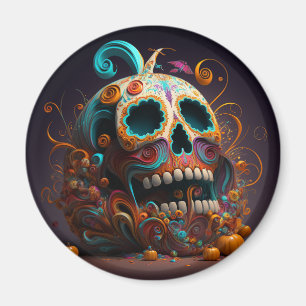 Tag des Toten Schädels Kühlschrankmagnets Magnet