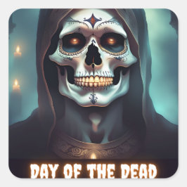 Tag des Toten Schädels Quadratischer Aufkleber