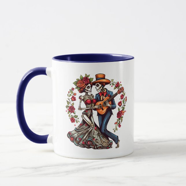 Tag des Toten Skeletts Tasse (Links)