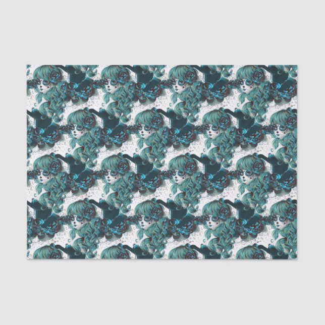 Tag des Toten Wunderschönen Zuckerschlauchmäuls Seidenpapier (Vorderseite)