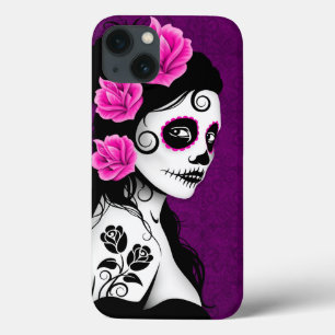 Tag des toten Zuckerschädel-Mädchens - lila Case-Mate iPhone Hülle