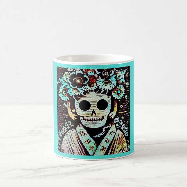 Tag des Toten Zuckerschädels 4 Kaffeetasse (Mittel)