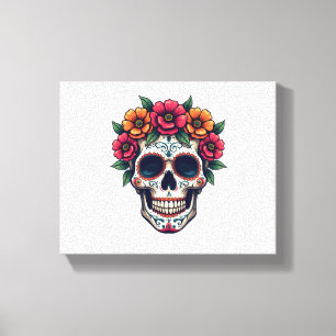 Tag des Toten Zuckerschädels - Dia de los Muertos Leinwanddruck