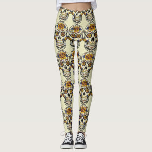Tag des Toten Zuckerschädels (Dia de Muertos) Leggings