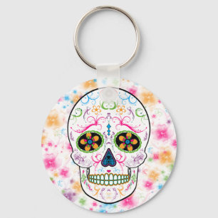 Tag des toten Zuckerschädels - helle multi Farbe Schlüsselanhänger