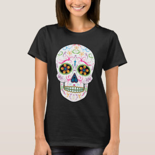 Tag des toten Zuckerschädels - helle multi Farbe T-Shirt