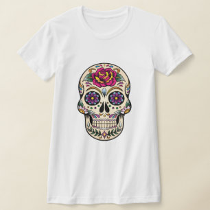 Tag des Toten Zuckerschädels mit Rose T - Shirt