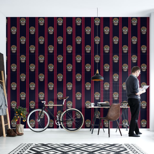 Tag des Toten Zuckerschädels (Mossy Bark) Tapete (Wohnbereich)