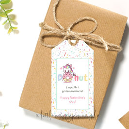 Tag des Unicorn-Donut-Valentins Geschenkanhänger