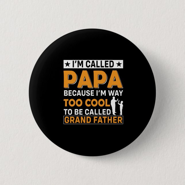 Tag des Vaters Ich werde Papa genannt Button (Vorderseite)