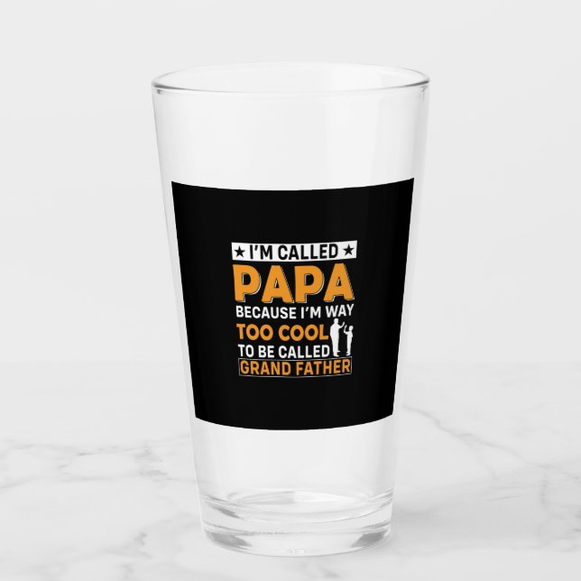 Tag des Vaters Ich werde Papa genannt Glas (Vorderseite)