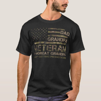Tag des Vaters Opa Veteran Urgroßvater T-Shirt