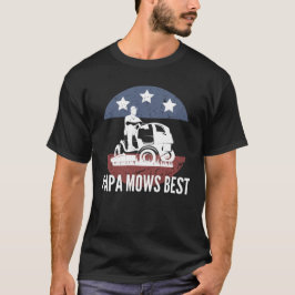 Tag des Vaters: Papa Mows Best - Patriotischer Vat T-Shirt