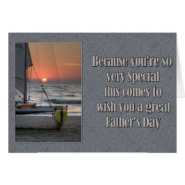 Tag des Vaters Sonnenuntergang Sailboat