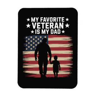 Tag des Vaters Veteran Dad Stolz Magnet