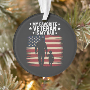 Tag des Vaters Veteran Dad Stolz Ornament