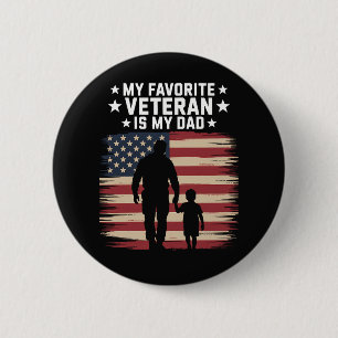 Tag des Vaters Veterans Day Vater Stolz Button