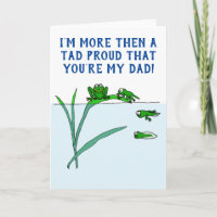 Tag des Vaters von Son Daughter Kaulquappen Frog N