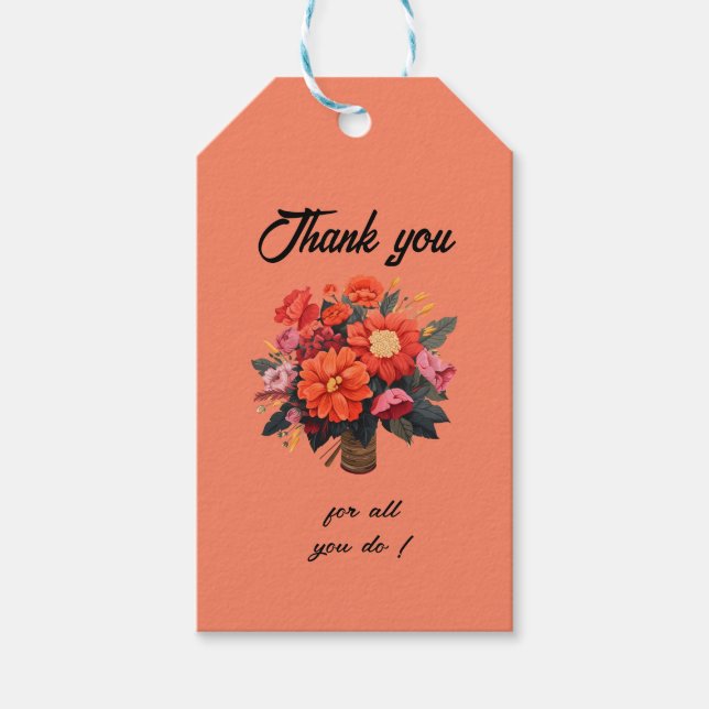 Tag des Verwaltungspersonals Vielen Dank Geschenkanhänger (Vorderseite)