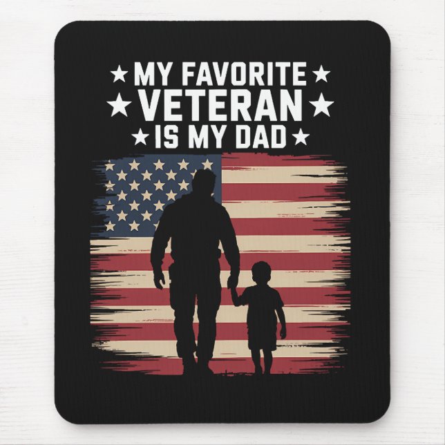Tag des Veteranen-Vaters Stolz Dad Mousepad (Vorne)