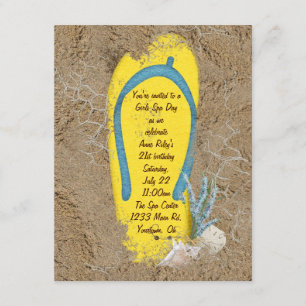 Tag des Wellness-Centers von Mädchen Einladung