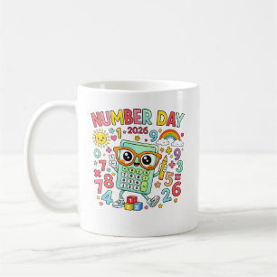 Tag des Zahlen 2026 Eule Rechner Mathe-Design Kaffeetasse