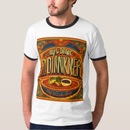 Tag Drinker Retro 70er Sticker T-Shirt
