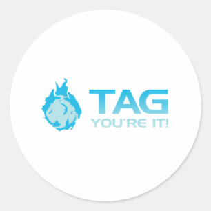 TAG, du bist es! - Sticky Grenade Halo-Spiel Runder Aufkleber