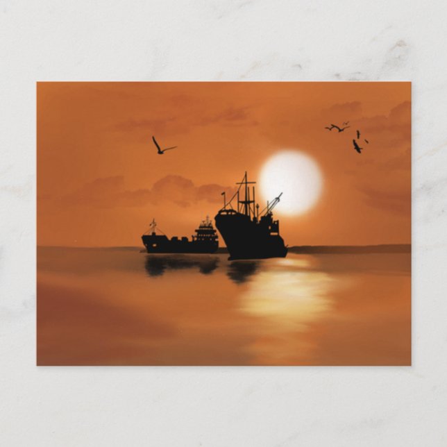 Tag endet Postkarte (Vorderseite)