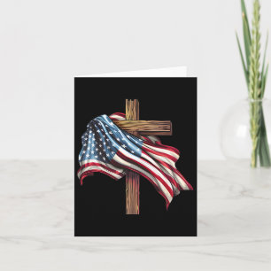 Tag Flag Cross Print Karte