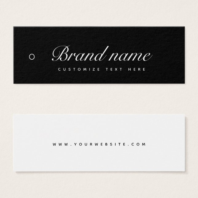 Tag für das Unternehmensetikett (Vorne & Hinten)