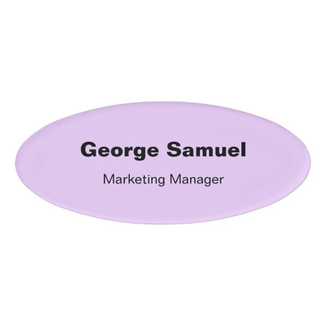 Tag für den einfachen Firmenmitarbeiter Namenschild (Vorderseite)