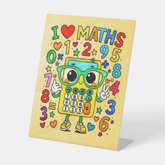 Tag für den Tag der Zahlen - Ich liebe Mathe-Stati Sockelschild